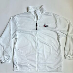 United States Olympic Committee Team USA Full Zip White Sweatshirt L